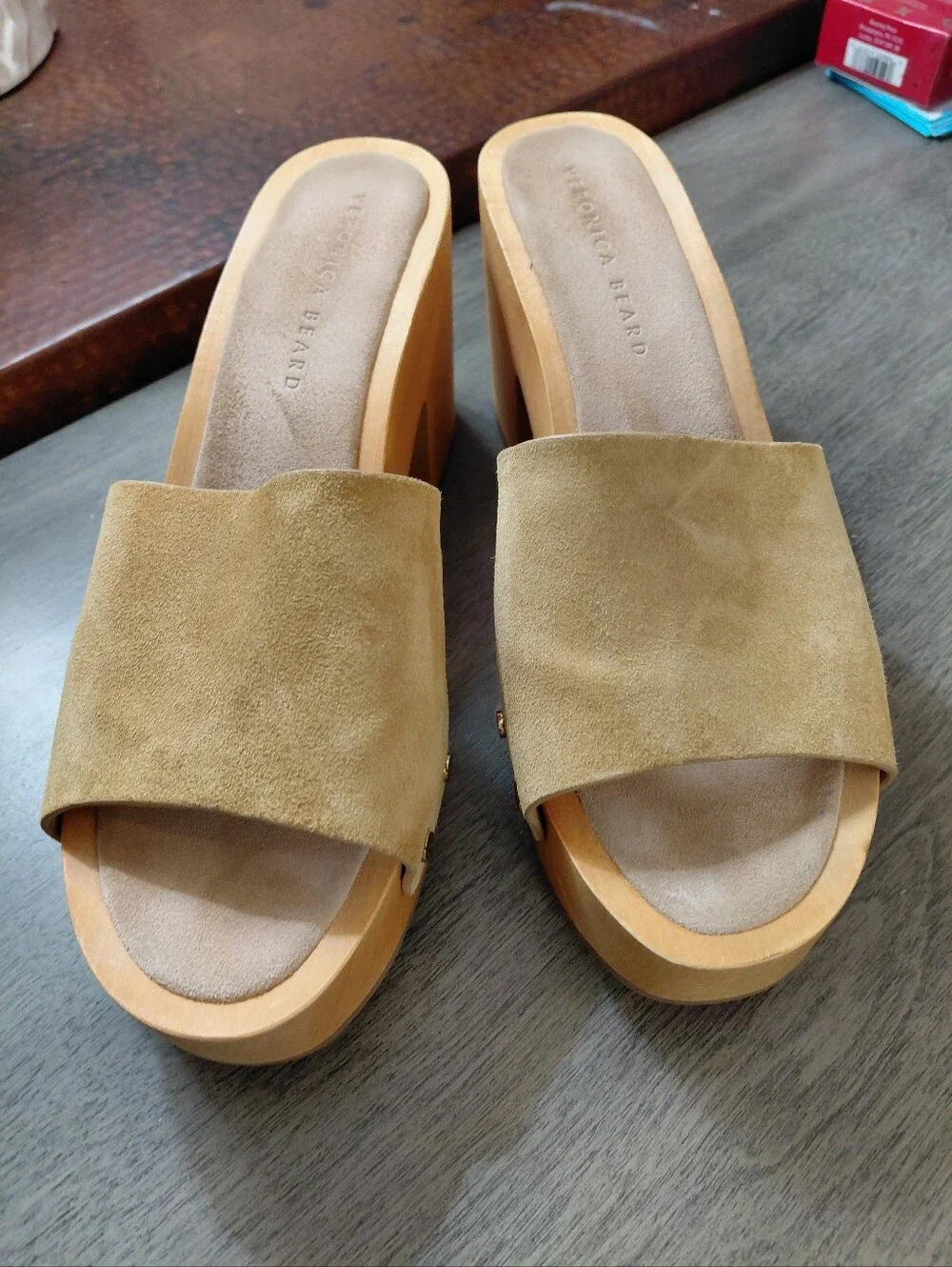 Veronica Beard Sz. 10 Desert Hannalee Suede Platform Sandals